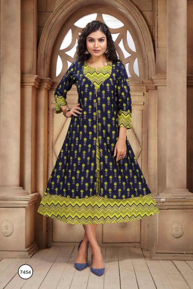 Trendy Aishwarya Designer Fancy Ethnic Wear Rayon Anarakli Kurti Collection
